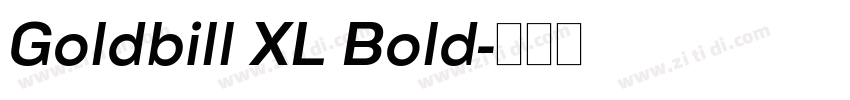 Goldbill XL Bold字体转换